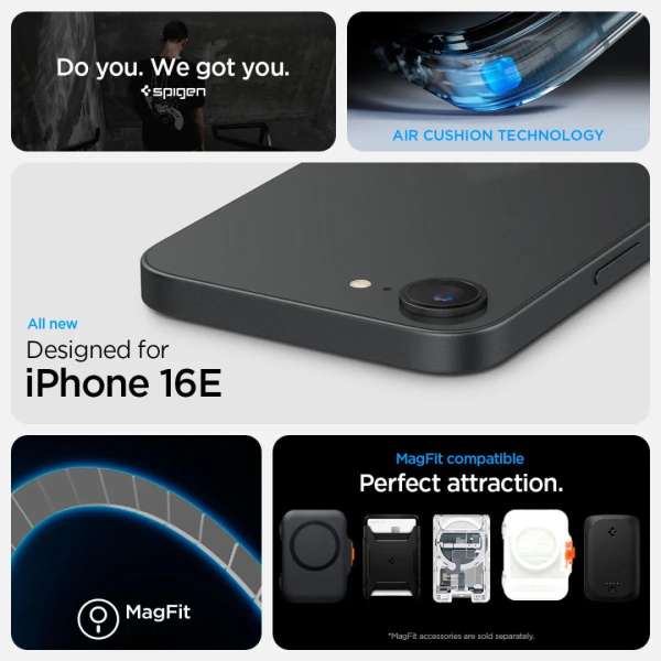 Spigen Ultra Hybrid MagSafe iPhone 16e Clear Carboon Fiber