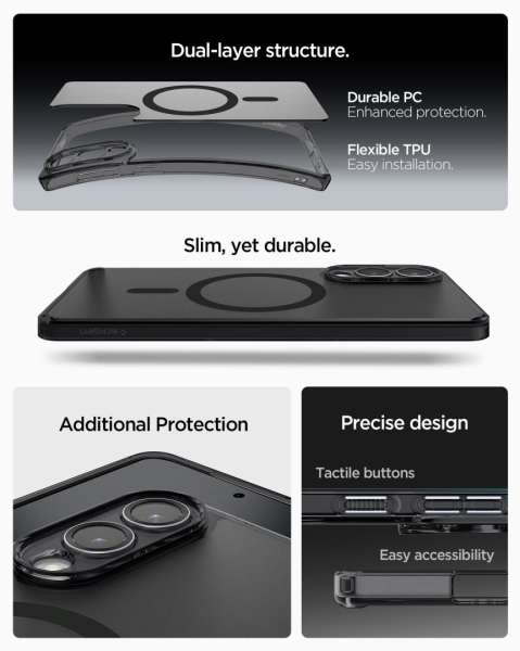 Spigen Ultra Hybrid MagSafe Samsung Galaxy S25 Edge Frost Black