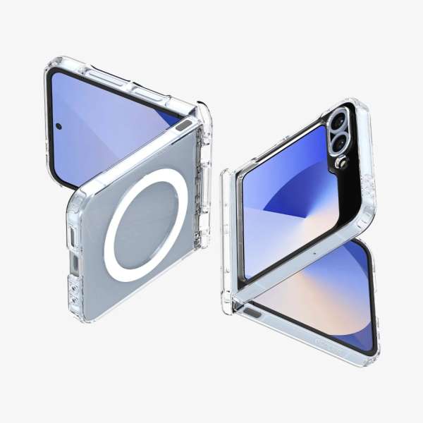 Spigen Ultra Hybrid Pro MagSafe case for Samsung Galaxy Z Flip7 FE/Flip 6 Clear White