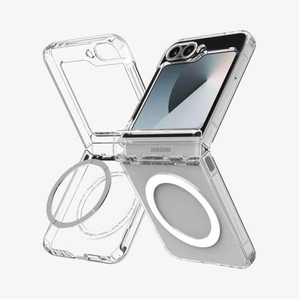 Spigen Ultra Hybrid Pro MagSafe case for Samsung Galaxy Z Flip7 FE/Flip 6 Clear White
