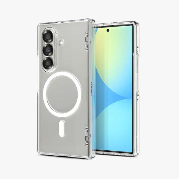 Spigen Ultra Hybrid Pro MagSafe case for Samsung Galaxy Z Fold7 Clear White