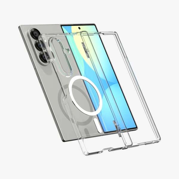 Spigen Ultra Hybrid Pro MagSafe case for Samsung Galaxy Z Fold7 Clear White