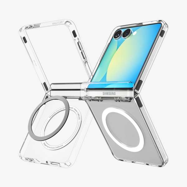 Spigen Ultra Hybrid Pro MagSafe for Samsung Galaxy Z Flip7 Clear White