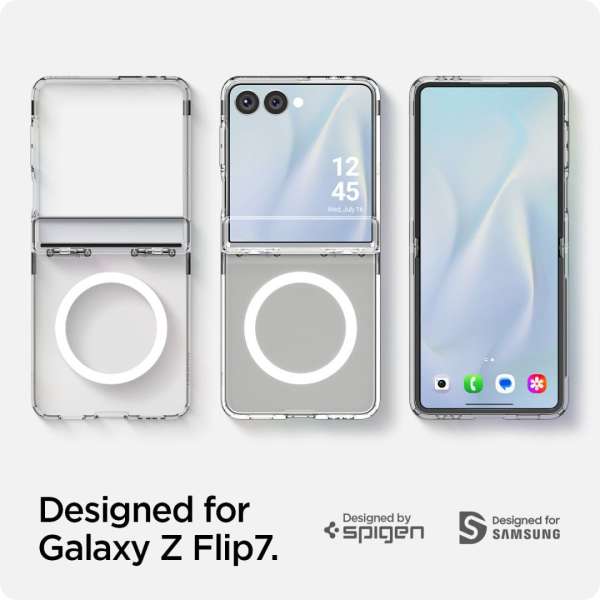 Spigen Ultra Hybrid Pro MagSafe for Samsung Galaxy Z Flip7 Clear White