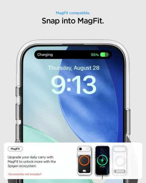Spigen Ultra Hybrid S MagSafe case for iPhone Air Clear White