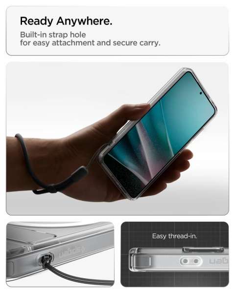Spigen Ultra Hybrid S MagSafe case for Samsung Galaxy S26 Clear White