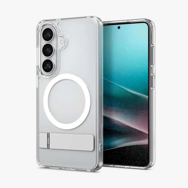 Spigen Ultra Hybrid S MagSafe case for Samsung Galaxy S26 Clear White