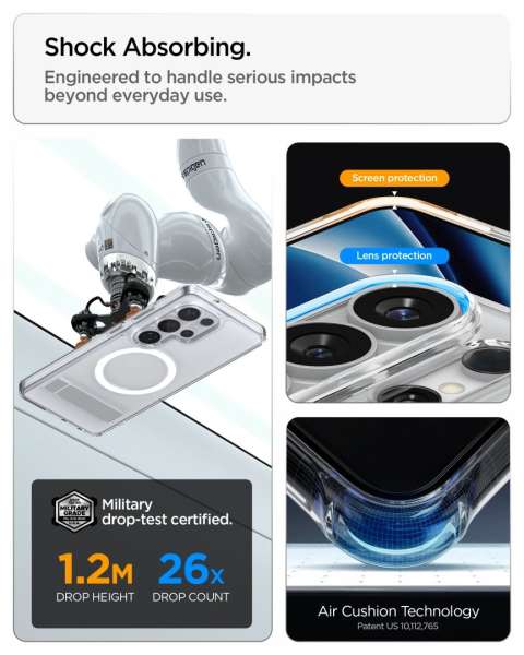 Spigen Ultra Hybrid S MagSafe case for Samsung Galaxy S26 Ultra Clear White