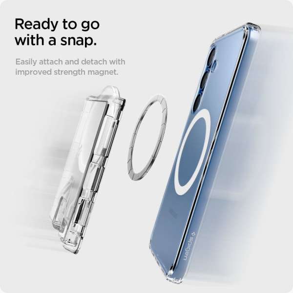 Spigen Ultra Hybrid Wallet MagSafe Samsung Galaxy S25 Series Crystal Clear