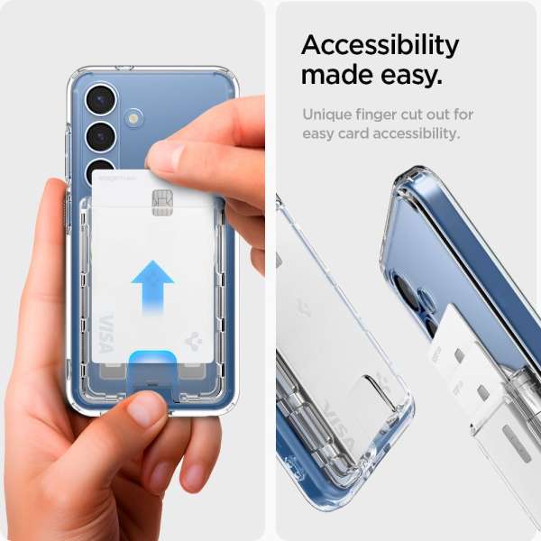 Spigen Ultra Hybrid Wallet MagSafe Samsung Galaxy S25 Series Crystal Clear