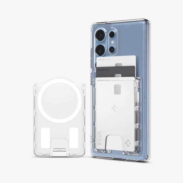 Spigen Ultra Hybrid Wallet MagSafe Samsung Galaxy S25 Series Crystal Clear