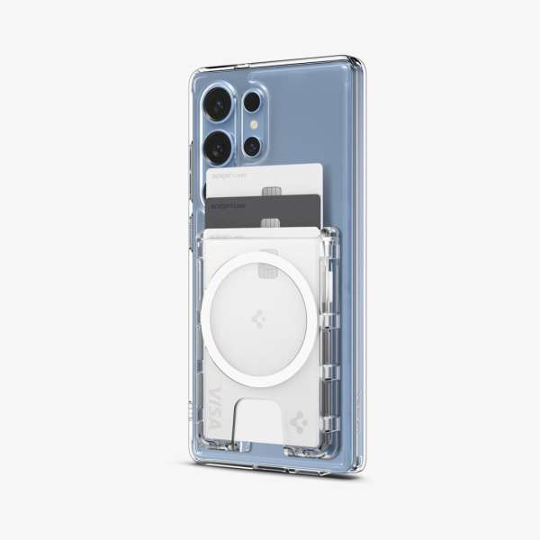 Spigen Ultra Hybrid Wallet MagSafe+ Samsung Galaxy S25 Series Crystal Clear