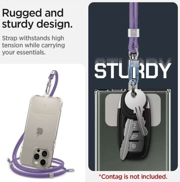 Spigen Universal Cross Body Strap 2 1 Pack Deep Purple
