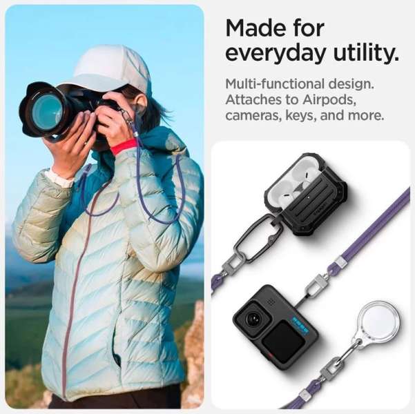 Spigen Universal Cross Body Strap 2 1 Pack Deep Purple