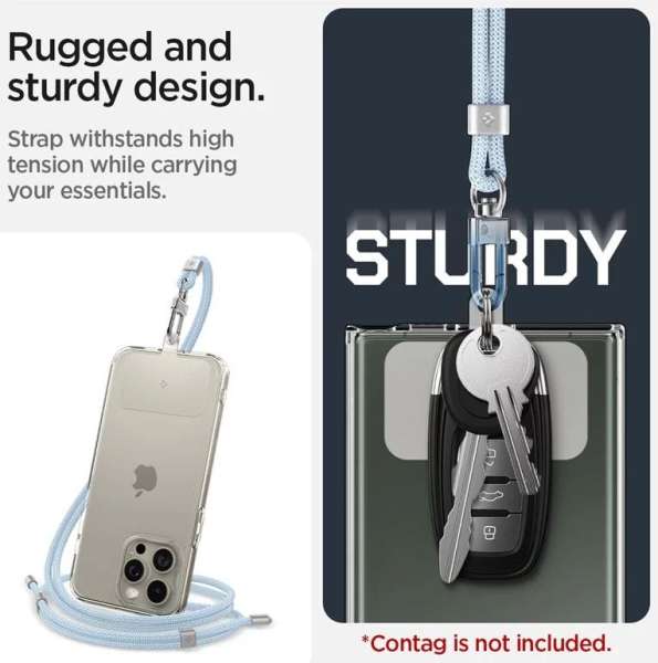 Spigen Universal Cross Body Strap 2 1 Pack Mute Blue