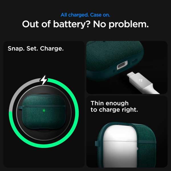 Spigen Urban Fit case for AirPods Pro 3 Midnight Green
