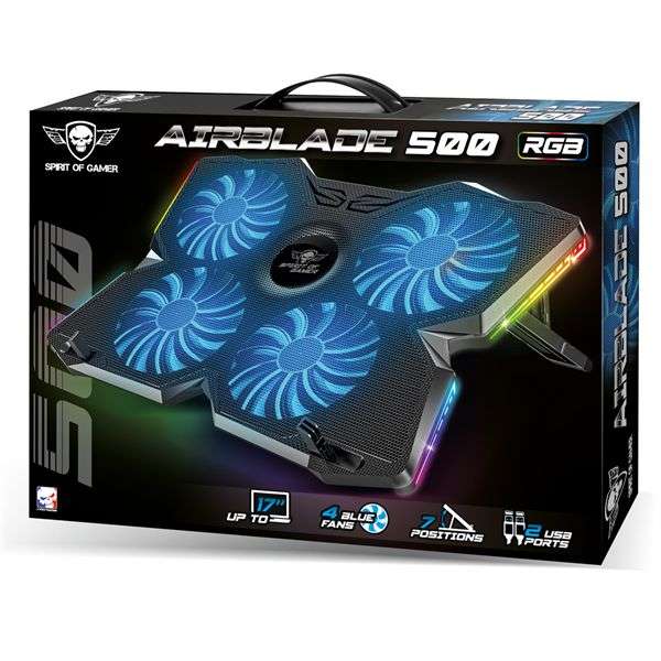 Spirit Of Gamer Airblade 500 RGB Notebook hűtő Black