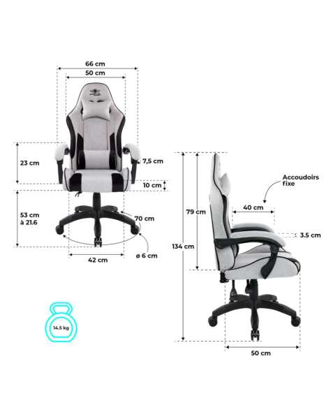 Spirit Of Gamer Arena Gaming Chair Light Grey