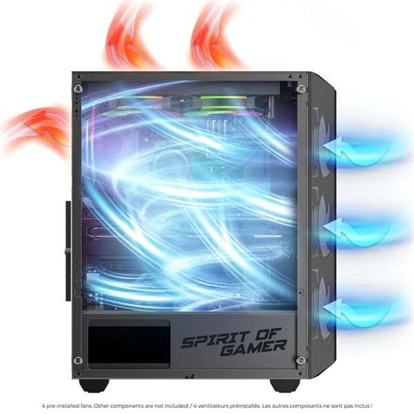 Spirit Of Gamer Rebel NX Tempered Glass Black