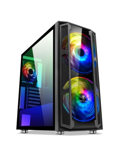 Spirit Of Gamer Ghost 5 RGB Tempered Glass Black