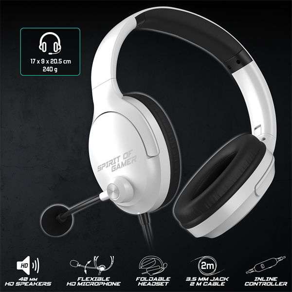 Spirit Of Gamer PRO H4 Gaming Headset White