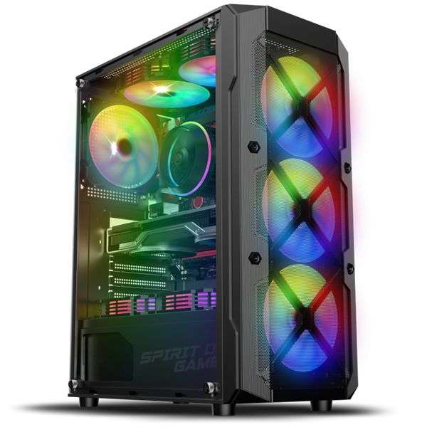 Spirit Of Gamer Rebel XT Tempered Glass Black