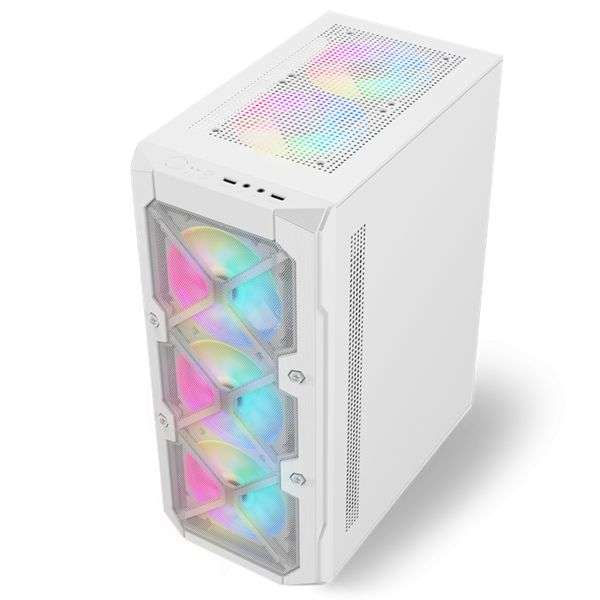 Spirit Of Gamer Rebel XT Tempered Glass White