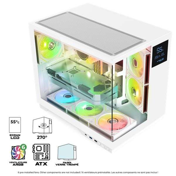 Spirit Of Gamer Viper CRX Tempered Glass White