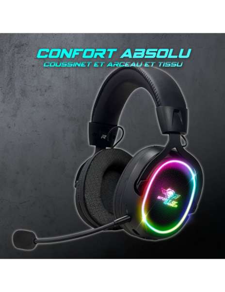 Spirit Of Gamer XPERT XH1200 Wireless Bluetooth RGB Gaming Headset Black