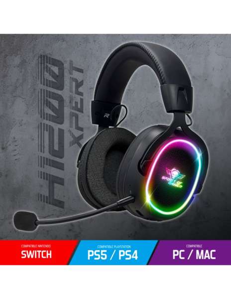 Spirit Of Gamer XPERT XH1200 Wireless Bluetooth RGB Gaming Headset Black