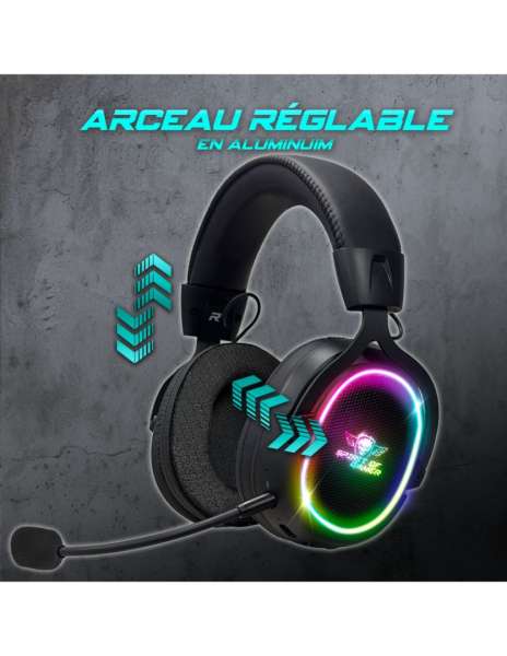 Spirit Of Gamer XPERT XH1200 Wireless Bluetooth RGB Gaming Headset Black