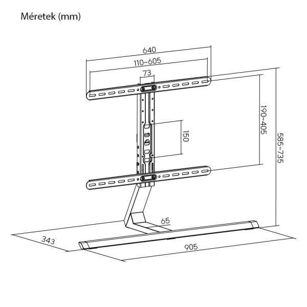 Stansson WM-3775 TV Wall mount 37"-75" Black