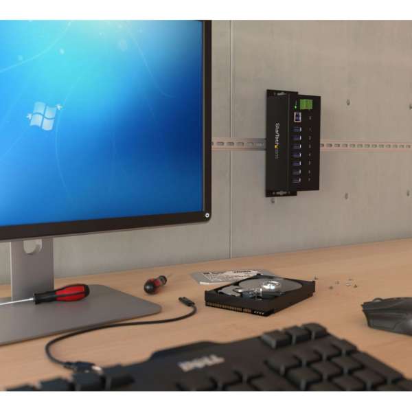 Startech 7-portos USB3.0 HUB Black