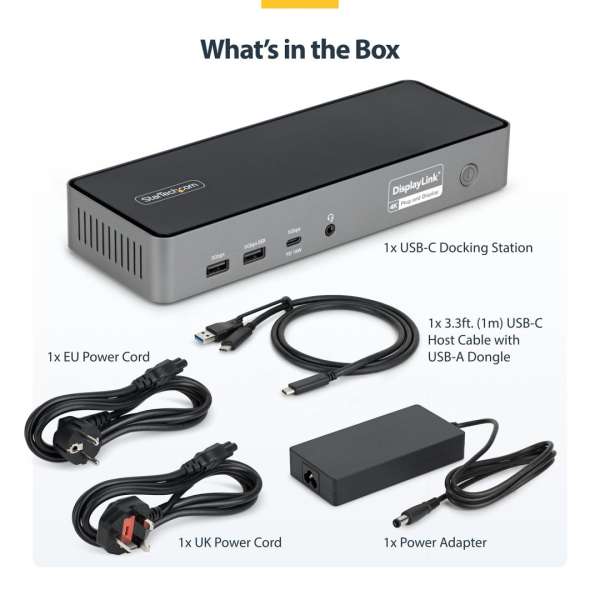 Startech DK30C2DPEPRUE Triple-Monitor USB-C Docking Station