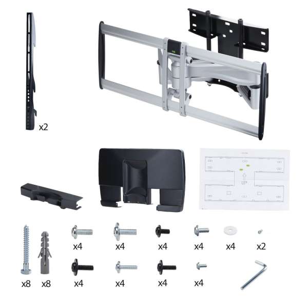 Startech Heavy-Duty Articulating TV Wall Mount 32"-100" Black/Silver