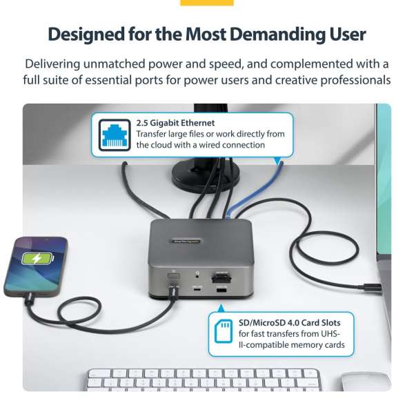 Startech Thunderbolt 5 Universal Docking Station Space Gray