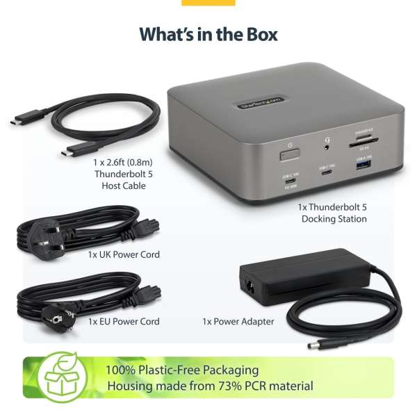 Startech Thunderbolt 5 Universal Docking Station Space Gray