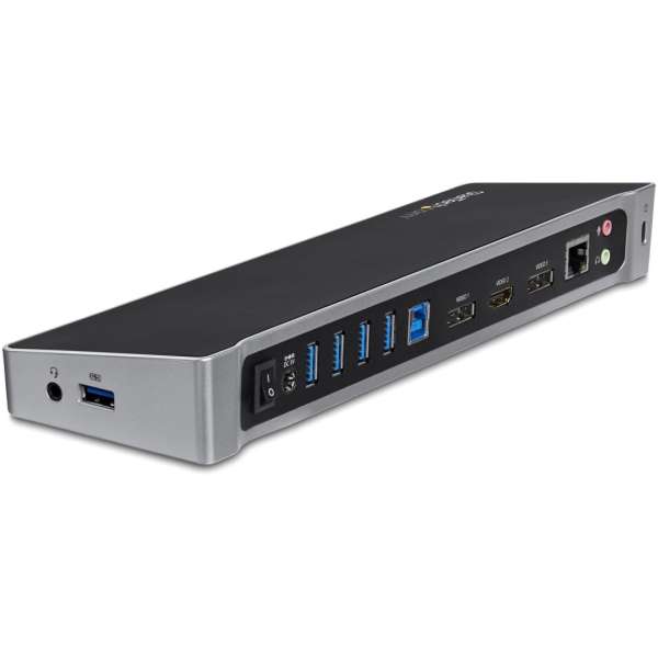Startech Triple Monitor USB 3.0 Docking Station with 2x 4K DisplayPort & HDMI - 5 Port USB-A Hub
