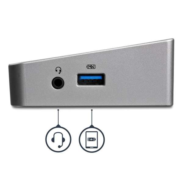 Startech Triple Monitor USB 3.0 Docking Station with 2x 4K DisplayPort & HDMI - 5 Port USB-A Hub