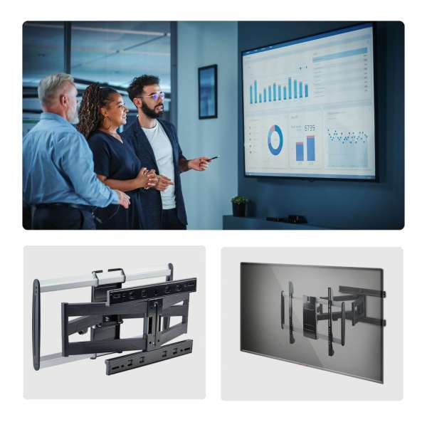 Startech Ultra-Slim Articulating TV Wall Mount 32"-65" Black/Silver