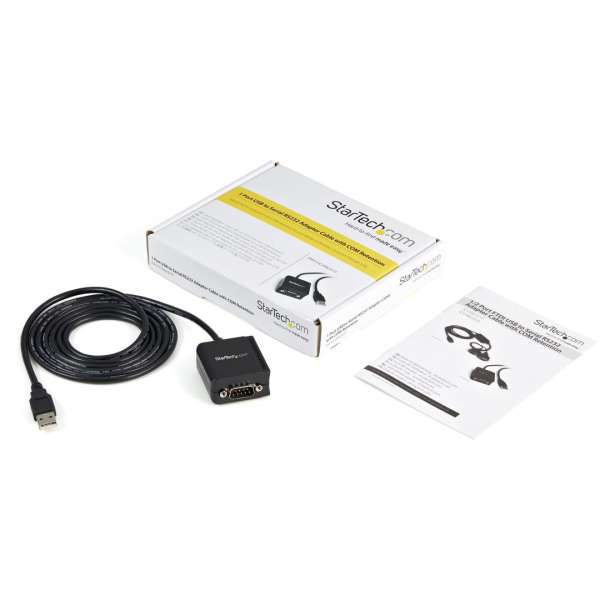 Startech USB to Serial RS232 Adapter Cable with COM Retention 1,8m Black