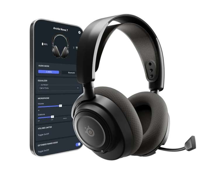 Steelseries Arctis Nova 7P Gen 2 Wireless Bluetooth Gaming Headset Black