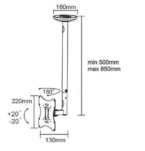 Sunne LCD-A504K Monitor Brackets