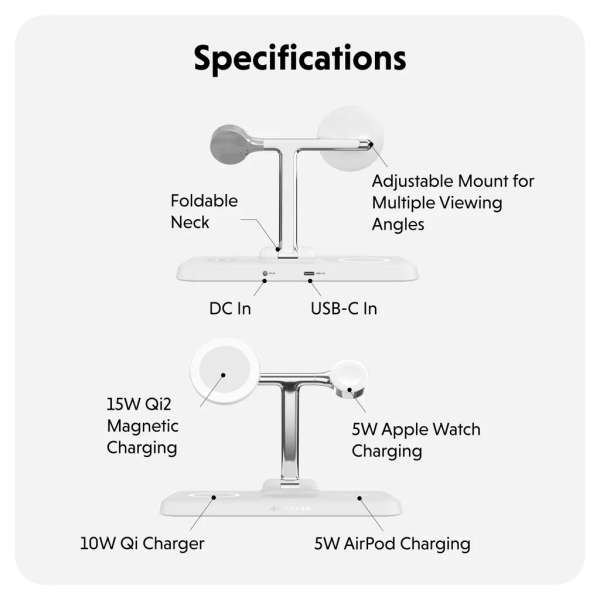 Targus HyperJuice Next Wireless Charging Stand White