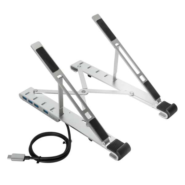 Targus Hordozható állvány beépített USB-A elosztóval Silver