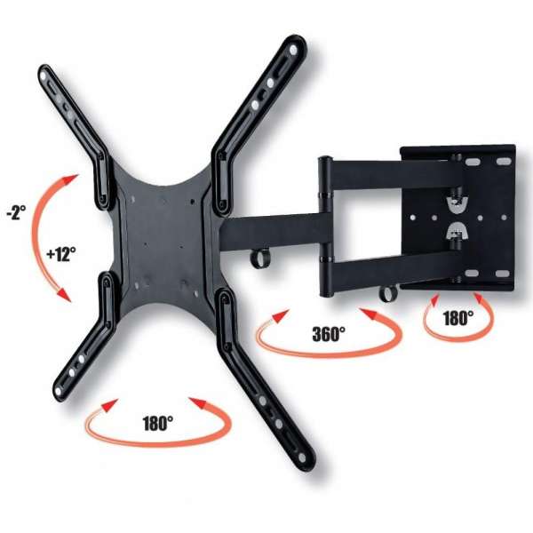 TECHLY 23-55" Universal LCD TV Wall Mount Bracket Black