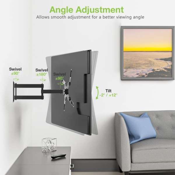 TECHLY 23-55" Universal LCD TV Wall Mount Bracket Black