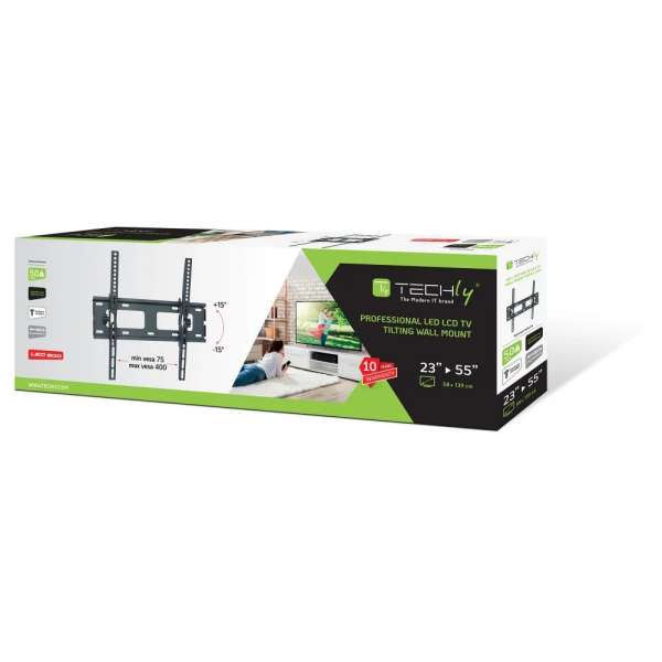 TECHLY 23"-55" Wall Bracket for LED LCD TV Tilt Black