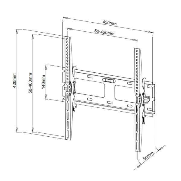 TECHLY 23"-55" Wall Bracket for LED LCD TV Tilt Black