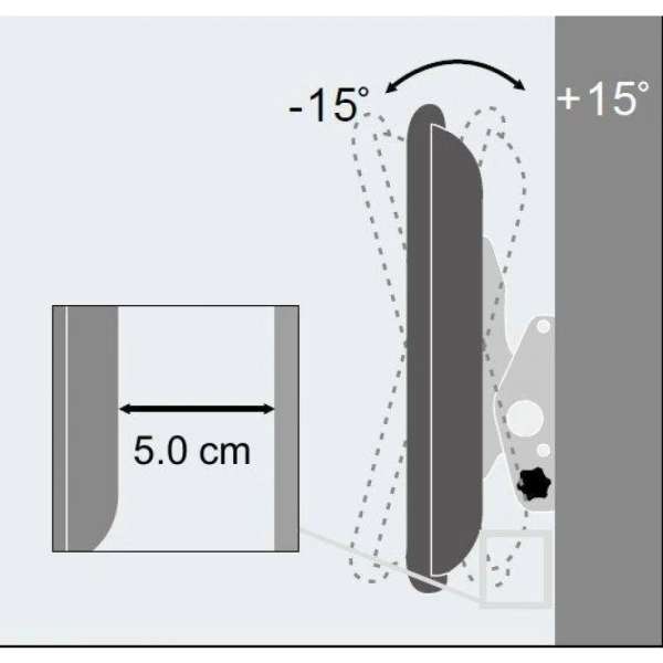TECHLY 23"-55" Wall Bracket for LED LCD TV Tilt Black